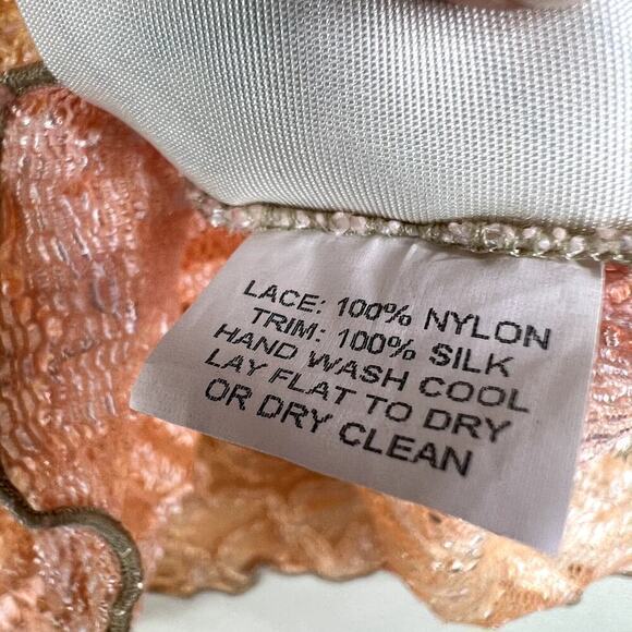 Robin Kaplan Ombre Dye Lace Sleeveless Blouse Tank Floral Rose Applique Pink - Picture 4 of 5